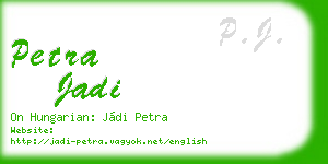 petra jadi business card