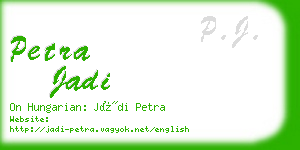 petra jadi business card